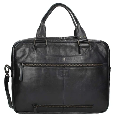 Afbeelding van Bear Design Cow Lavato Laptoptas black