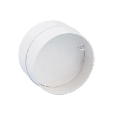 Afbeelding van Nedco Buisverbinder rond ventilatiekanaal met terugslagklep Wit 125mm