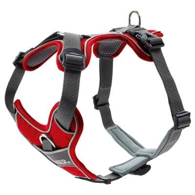 Afbeelding van Hunter Harnas Divo Rood&amp;Grijs Hondentuig 72 100 cm
