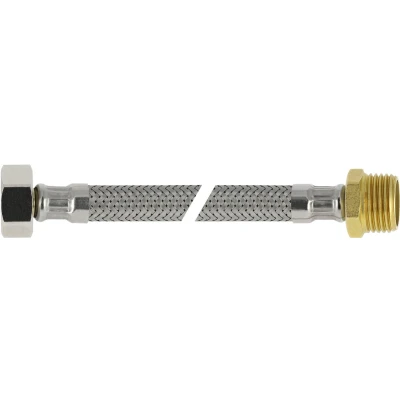 Afbeelding van Flexibele aansluitslang rvs gevlochten binnendraad x buitendraad 3/8&quot; DN8 lengte 35cm