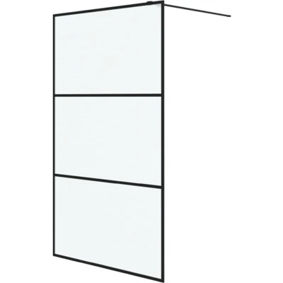 Afbeelding van Inloopdouchewand 115x195 cm mat ESG glas zwart