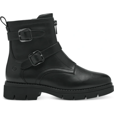 Afbeelding van Tamaris Cowboy/Bikerlaarsjes, Dames, Maat: 40, Black matt Kunststof