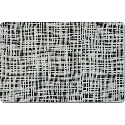Afbeelding van Zeller placemats gestreept 1x kunststof 44 x 29 cm zwart abstract