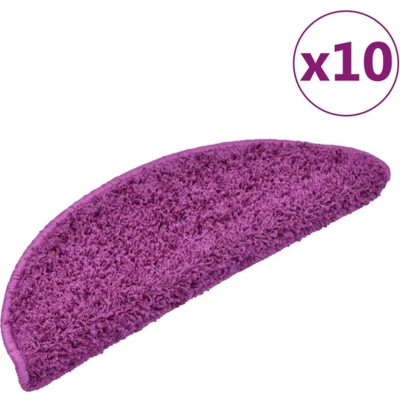 Afbeelding van vidaXL Trapmatten 10 st 65x21x4 cm violet