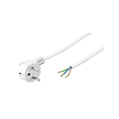 Image de goobay NK 103 W Câble d&#039;alimentation fil dénudé pour power CEE 7/7 (M) 2 m blanc
