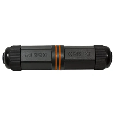 Afbeelding van LogiLink NP0081, 2x RJ45, Zwart, Nylon, Cat6/6e/6a, IP67, 10 mΩ