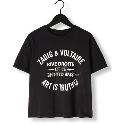 Afbeelding van Zadig &amp; Voltaire Short Sleeves TEE Unisex Tshirt print voor kinderen, Maat: 140, Black