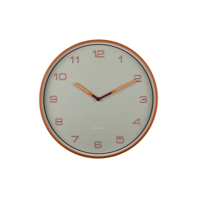 Afbeelding van Karlsson Wandklok Lined Numbers Helderoranje Ø40cm