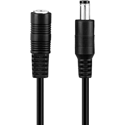 Afbeelding van conecto CC20072 DC verlengkabel met vrouwelijke stekker, 5,5 x 2,5 mm, zwart, 5 m