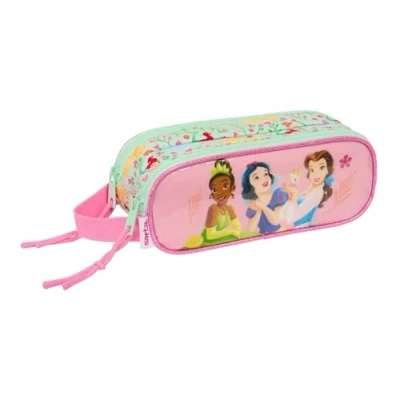 Afbeelding van Pennenetui met 2 vakken Disney Princess Bloom Groen Roze 21 x 8 6 cm