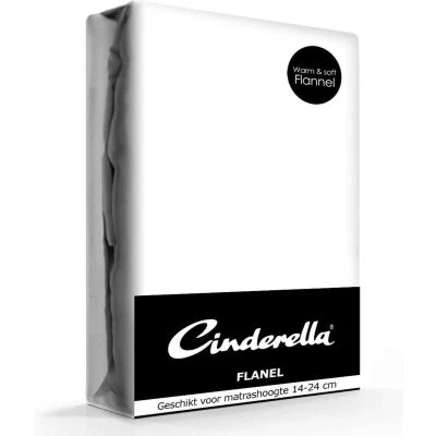 Afbeelding van Cinderella Morning Hoeslaken (tot 30 cm) Flanel 160x200/210 cm White