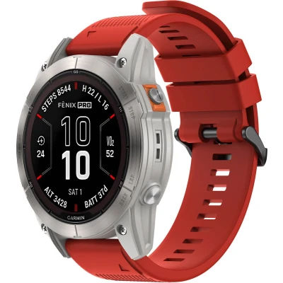 Afbeelding van imoshion bandje Geschikt voor Garmin Fenix 5x / 7x 6x Pro Quickfit Siliconen Rood