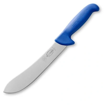 Afbeelding van F. DICK ErgoGrip 82385211 blokmes met lemmet van 21 cm, staal X55CrMo14, roestvrij, hardheid 56 HRC, blauw/zilver