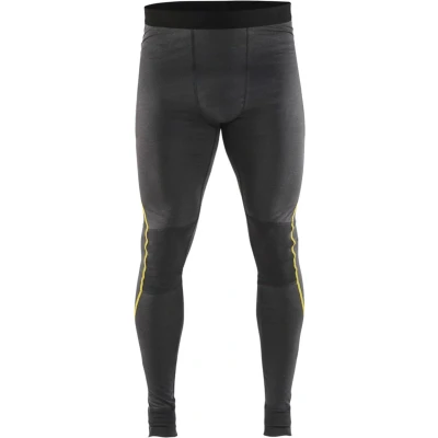 Afbeelding van Blaklader Lange onderbroek 100% merino XLIGHT 1844 1734 Donkergrijs/Geel M