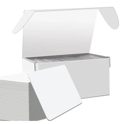 Afbeelding van 110 x witte kunststof kaarten CR80 760 micron, blanco pvc in creditcardformaat voor ID kaarten, geschikt alle gangbare plastic kaartprinters