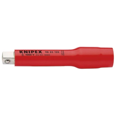 Afbeelding van Knipex 9835125 VDE Verlengstuk met binnen en buitenvierkant 3/8&quot; 125mm
