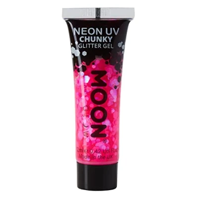 Afbeelding van Gezichts en lichaamsgel UV glittergel, 12 ml, magenta