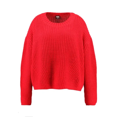 Afbeelding van Urban Classics Curvy Ladies WIDE Oversize Trui, Dames, Maat: XXL, Fire red