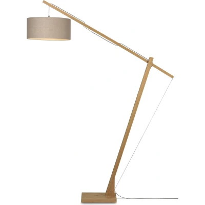 Afbeelding van GOOD&amp;MOJO Vloerlamp Montblanc Bamboe/Taupe 175x47x207cm Bruin