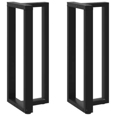 Afbeelding van vidaXL Bartafelpoten 2 st T vormig 40x35x(101 102) cm staal zwart