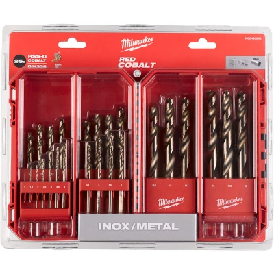 Afbeelding van MILWAUKEE 4932493868 HSS G metaalborenset RED COBALT 25 delig