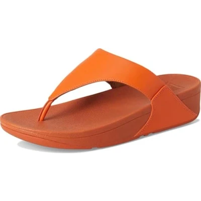 Afbeelding van Fitflop Lulu Teenslippers voor dames, leer, Satsuma