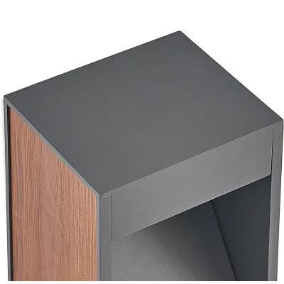 Afbeelding van Lucande Sokkellamp 1licht drukgegoten aluminium, glas H: 30 cm R7s hout