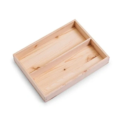 Afbeelding van Houten krat 40 x 30 24 cm Zeller uitneembare indeling