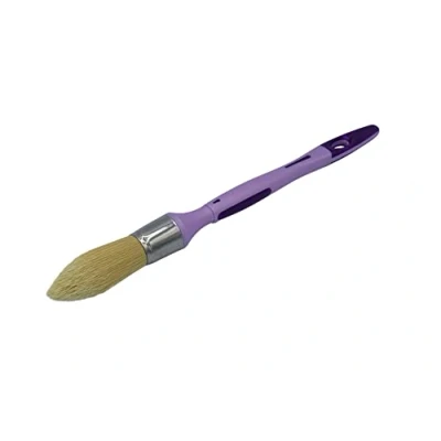Image de SAVY Pinceau Rond à rechampir Manche Ergonomique bi matière, sans Perte de Poil, Tous Types Peinture n2 ø 21mm, Violet