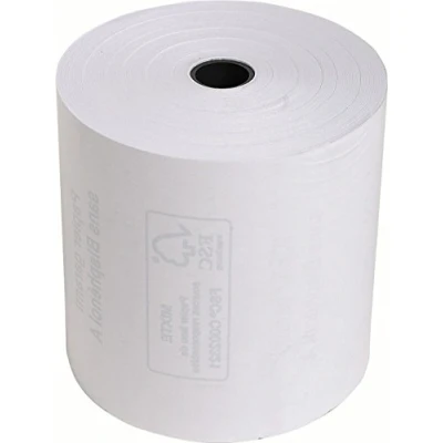 Afbeelding van Exacompta Art. 43817E 10 rollen voor kassabonnen breedte 80 mm x diameter 72 boorhouder 12 1 thermische laag 48g/m² zonder BpA Metratie (+ of 2m): 76 m Wit
