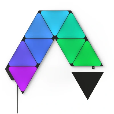 Afbeelding van Nanoleaf Shapes Ultra Black Triangles Starter Kit Slimme Verlichting 9 Panelen