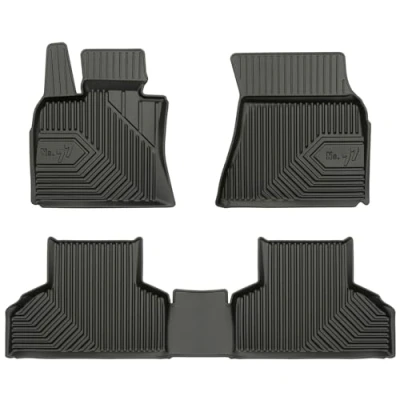 Afbeelding van M MOTOS Rubberen vloermatten voor BMW X5 F15 2013 2018. Maak autorijden comfortabeler met de zwarte antislip automat No.77. Vloermat alle weersomstandigheden, bescherming tegen vuil
