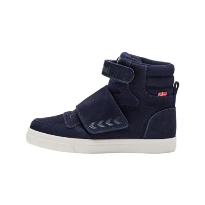 Afbeelding van Hummel Stadil Tonal JR Unisex Sneakers hoog voor kinderen, Maat: 26, Black iris Veloursleer
