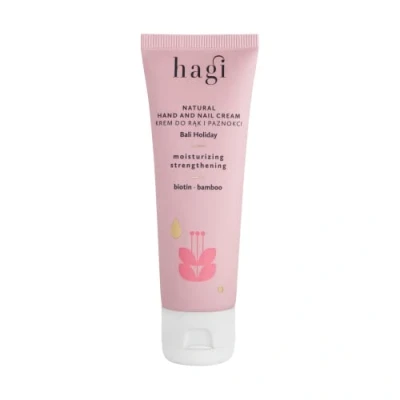 Afbeelding van Hagi Bali Holiday Natuurlijke hand en nagelcrème biotine komkommerextract hibiscus extract bamboe sheaboter vitamine E hydraterend rustgevend 50