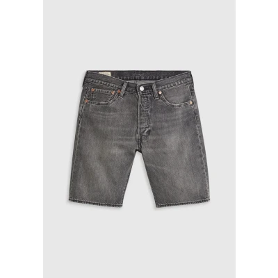 Afbeelding van Levi&#039;s heren 501 straight fit korte broek van denim met gekleurde wassing in de kleur Antraciet, maat: W28