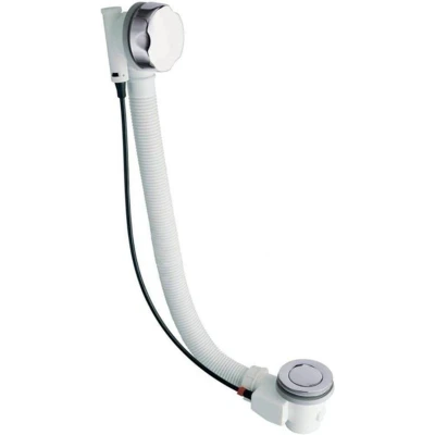 Afbeelding van Plieger Badafvoercombinatie Badafvoer Met overloop 6/4&quot; Waste Regelbaar Draaiknop Chroom