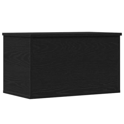 Afbeelding van vidaXL Opbergdoos met Deksel Zwart Eiken 60x35x35 cm Engineered Hout