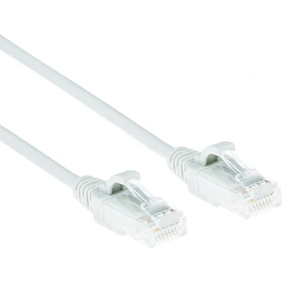 Afbeelding van ACT DC8902 LSZH U/UTP CAT6 Datacenter Slimline Patchkabel Snagless RJ45 connectoren Wit 2 meter