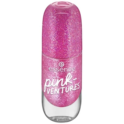 Image de essence Vernis à ongles gel n 07 Pink VENTURES, rose, intense, brillant, holographique, scintillant, sans acétone, végétalien, particules de microplastiques (8 ml)