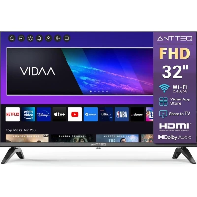 Afbeelding van Antteq L32 AVF3N1 Smart TV 32 inch (80 cm) Full HD, App Store YouTube/Netflix/Prime Video, Triple Tuner, WLAN, HDMI, 2024