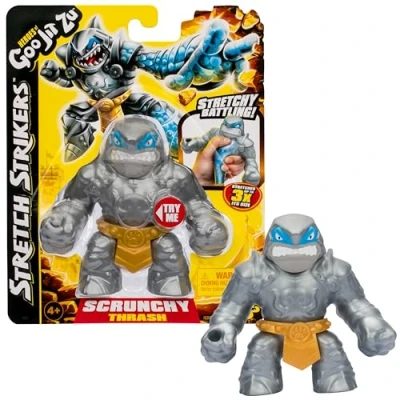 Afbeelding van Heroes of Goo Jit Zu Bandai CO42781 actiefiguur ontdek de Stretch Strikers figuur Thrash, spons en rek, meerkleurig,