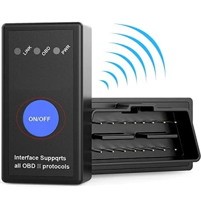 Afbeelding van NK Universeel OBD II diagnoseapparaat voor de auto, met aan/uit schakelaar, probleemmelder, eenvoudig te installeren en bedienen, Bluetooth 4.0 (compatibel Android iOS)