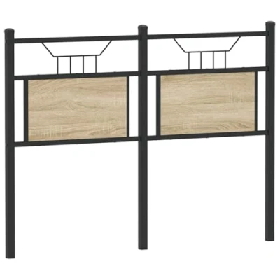 Afbeelding van vidaXL Hoofdbord 120 cm spaanplaat sonoma eikenhout en staal