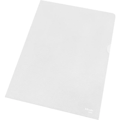 Afbeelding van Esselte L map, Kleurloos, Copysafe, Gekorreld, 105 Micron, Doos Van 100 Stuks map