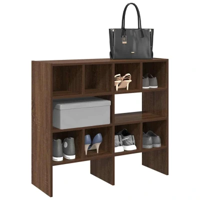 Afbeelding van vidaXL Schoenenrekken 2 st stapelbaar 89,5x30x40 cm bruin eikenkleur