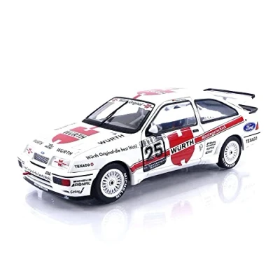 Afbeelding van the 1:18 Diecast Modelcar of Ford Sierra Cosworth RS500 #25 DTM 1988. driver was A. Hahne. manufacturer scalemodel is Solido.This model only online available.