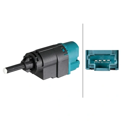 Afbeelding van HELLA 6DD 010 966 731 Remlichtschakelaar Manueel (voetbediening) 4 polig 12V