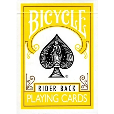Afbeelding van 1 gele Rider Back speelkaartspel (geel) standaard editie