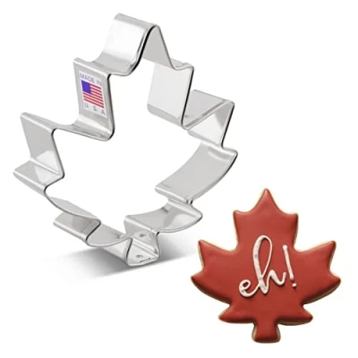 Afbeelding van Ann Clark Cookie Cutters Grote uitsteekvorm van esdoornblad, 10,2 cm