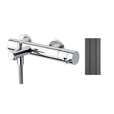 Afbeelding van Waterevolution Flow badthermostaat met handdoucheset PVD Gun Metal T130TGME